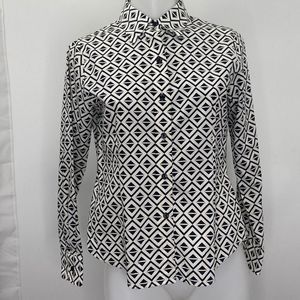 Wrinkle free fitted women's cotton long sleeve